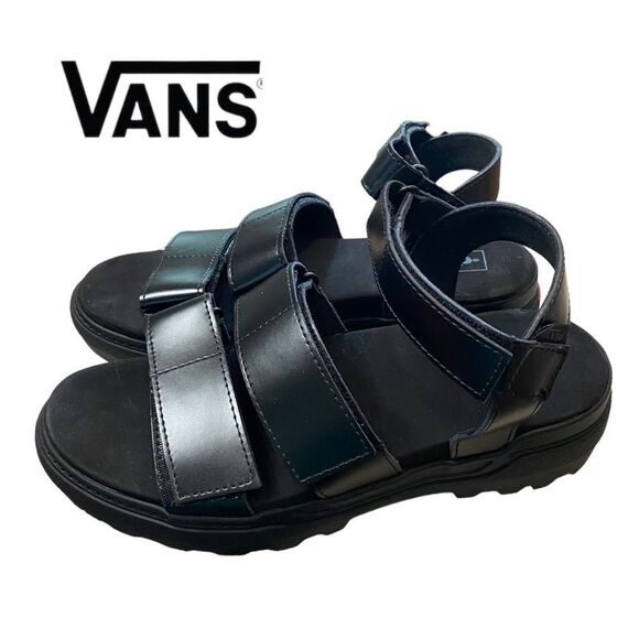 VANS Colfax Women's Black Platform Sandals NEW 7 - Picture 1 of 6